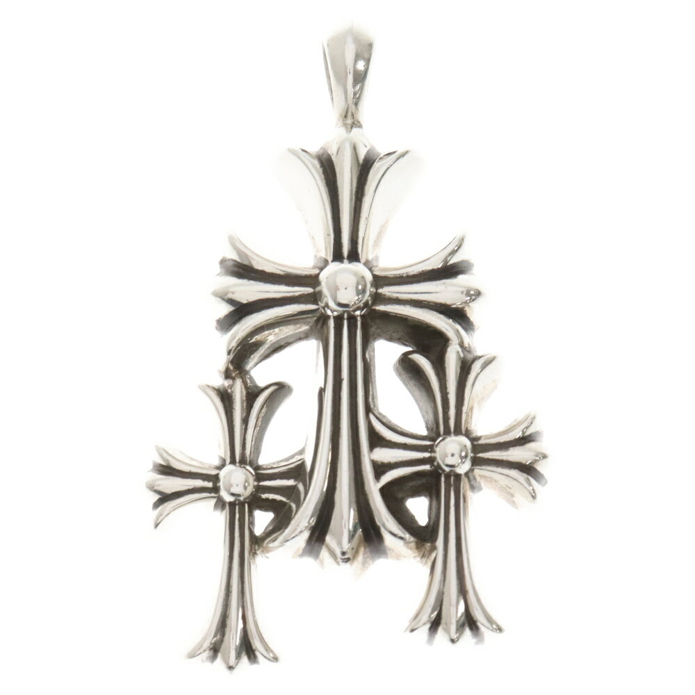 CHROME HEARTS(クロムハーツ) 3 CH CRS SML トリプルCHクロススモール ネックレストップ シルバー ※海外レシート付き【中古】【程度B】【カラーシルバー】【取扱店舗BRING梅田茶屋町店】