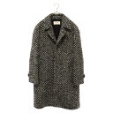 CELINE(セリーヌ) サイズ:46 19AW by Hedi Slimane MAC 3 BOUTONS TWEED COAT ツイードラグランスリーブ 3Bマックコート ロングコート ブラック/ホワイト 2M279861E【新古品/中古】【程度S】【カラーブラック】【取扱店舗渋谷】