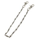 CHROME HEARTS(クロムハーツ) サイズ:LONG BRL CRS LONG-S 2クリップロングバレルクロスボールリンク シルバーウォレットチェーン【中古】【程度B】【カラーシルバー】【取扱店舗OneStyle新宿店】