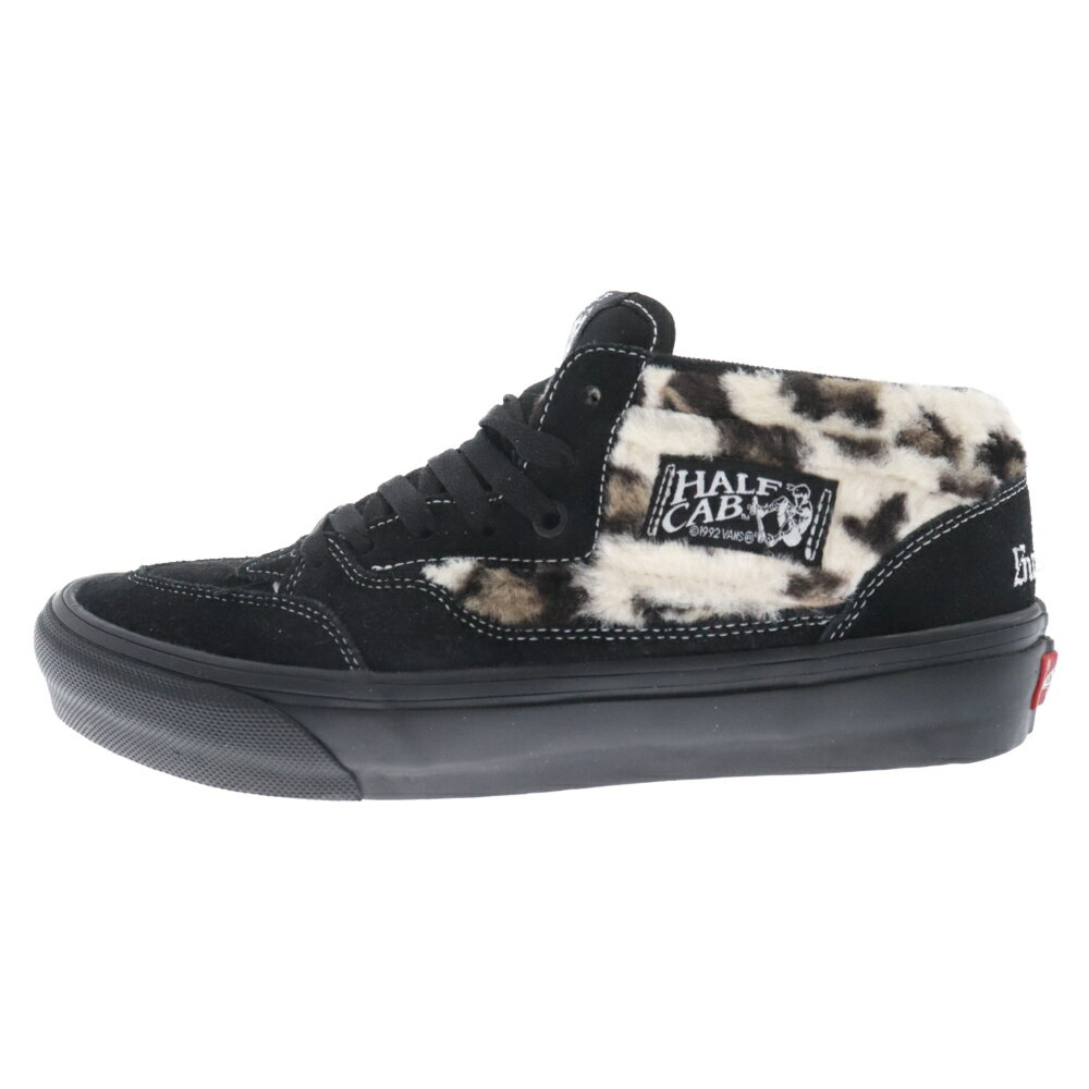 SUPREME(シュプリーム) サイズ:27.5cm 23AW×Vans Leopard Half Cab バンズ レオパードハーフキャブ ミッドカットスニーカー ブラック/ベージュ US9.5/27.5cm 508357【新古品/中古】【程度S】【カラーブラック】【取扱店舗BRING KICKS】