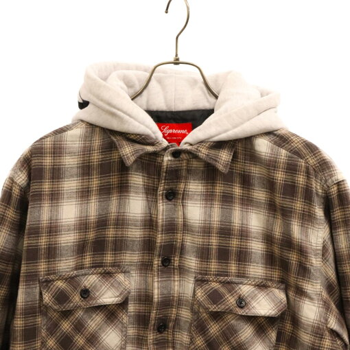 【楽天市場】SUPREME(シュプリーム) サイズ:M 21AW Hooded Flannel Zip Up Shirt ロゴ刺繍 フーデッド ...