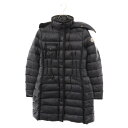 MONCLER(モンクレール) サイズ:1 HERMINE エルミンヌ ナイロン ダウンコート ダウンジャケット ブラック レディース E20934930005 53048【中古】【程度B】【カラーネイビー】【オンライン限定商品】