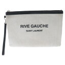 SAINT LAURENT PARIS(サンローランパリ) RIVE GAUCHE リヴゴーシュ クラッチバッグ PLB565722 アイボリー/ブラック