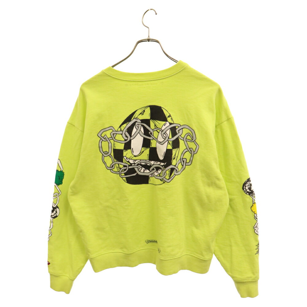 CHROME HEARTS(クロムハーツ) サイズ:L 22AW×MATTYBOY PPO LINK SWEAT SHIRTS×マッティーボーイ プロリンク スウェットシャツ ライムグ..