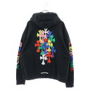 CHROME HEARTS(クロムハーツ) サイズ:L MLTCOL CEM CRS HD マルチカラー セメタリークロス フーディ スウェット プルオーバー パーカーブラック【中古】【程度B】【カラーブラック】【取扱店舗BRING京都河原町店】