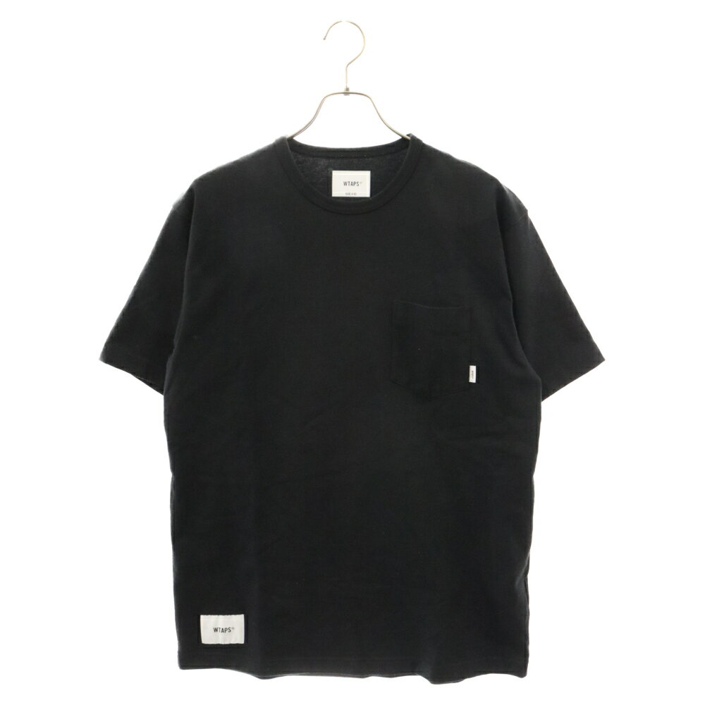 WTAPS(ダブルタップス) サイズ:2 21SS SILENCER SS COPO TEE サイレンサー バックロゴ刺繍 胸ポケット クルーネック半袖Tシャツ ブラック 211ATDT-CSM36【中古】【程度B】【カラーブラック】【取扱店舗BRING福岡天神店】