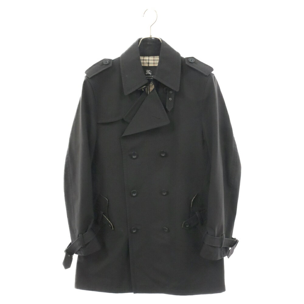 BURBERRY BLACK LABEL(バーバリー ブラックレーベル) サイズ:L インナーノヴァチェックトレンチコート ブラック【中古】【程度B】【カラーブラック】【オンライン限定商品】