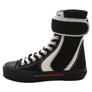 BURBERRY(СХ꡼) :41 22SS High Top Black And White Canvas Sneakers ϥȥå ֥åɥۥ磻 Хϥåȥˡ ֥å/ۥ磻ȡšۡAۡڥ顼֥åۡڼ谷Ź޿ɡ