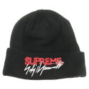 SUPREME(シュプリーム) 20AW×Yohji Yamamoto×New Era Beanie ヨウジヤマモト ニューエラ ロゴ刺繍 ビーニー ニットキャップ 帽子 ブラック