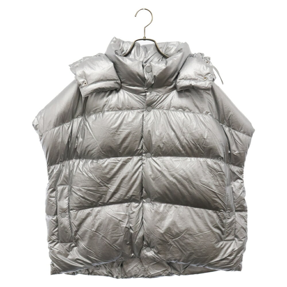 MARC BY MARC JACOBS マーク バイ マーク ジェイコブス サイズ:XXS PUFFY NYLON HOODED VEST パフィー ナイロン フーデッド ダウンベスト 2F3RCT002W02-040 シルバー レディース【新古品/中古…