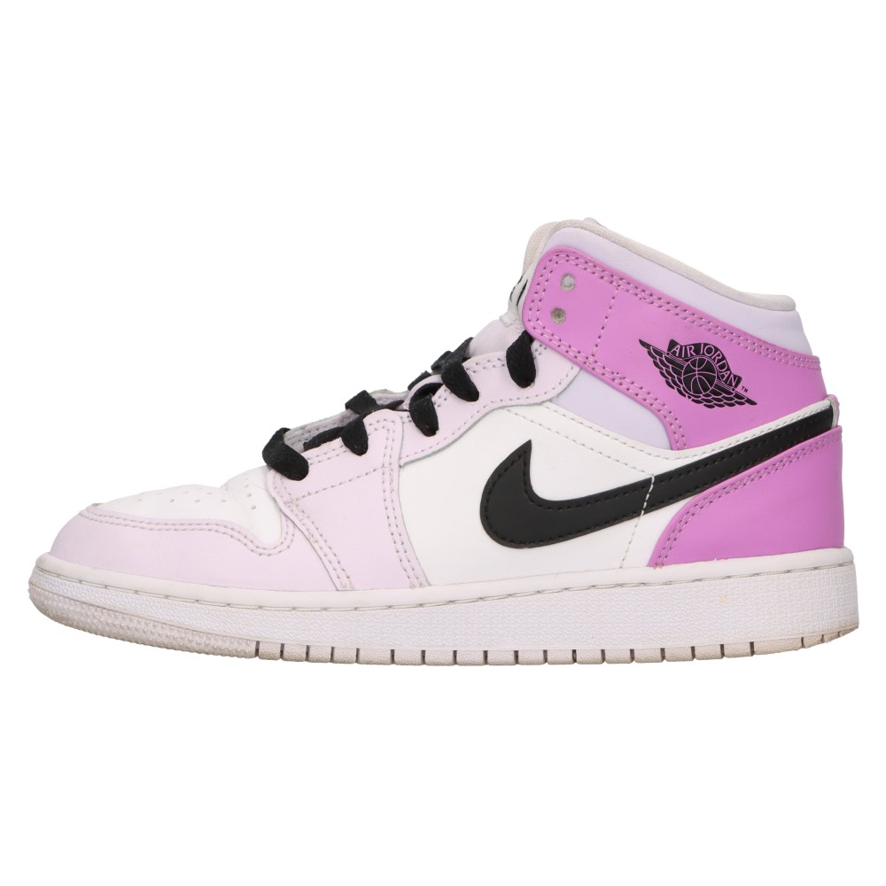 NIKE(ナイキ) サイズ:US3.5Y/22.5cm AIR JORDAN 1 MID GS エアジョーダン 1 ミッド ミドルカットスニーカー ピンク US3.5Y/22.5cm DQ8423-501【中古】【程度B】【カラーピンク】【オンライン限定商品】