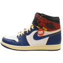 NIKE(ナイキ) サイズ:US9.5/27.5cm ×UNION AIR JORDAN 1 RETRO HI NRG BV1300-146 ユニオン エアジョーダン1ハイカットスニーカー US9.5/27.5cm【新古品/中古】【程度S】【カラーブルー】【取扱店舗BRING札幌店】