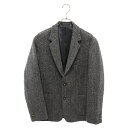 BEAMS Lights(ビームスライツ) サイズ:S × Harris tweed ハリス ツイード 2B テーラードジャケット ヘリンボーン ツイードジャケット 51-16-0009-565 グレー【中古】【程度B】【カラーグレー】【オンライン限定商品】