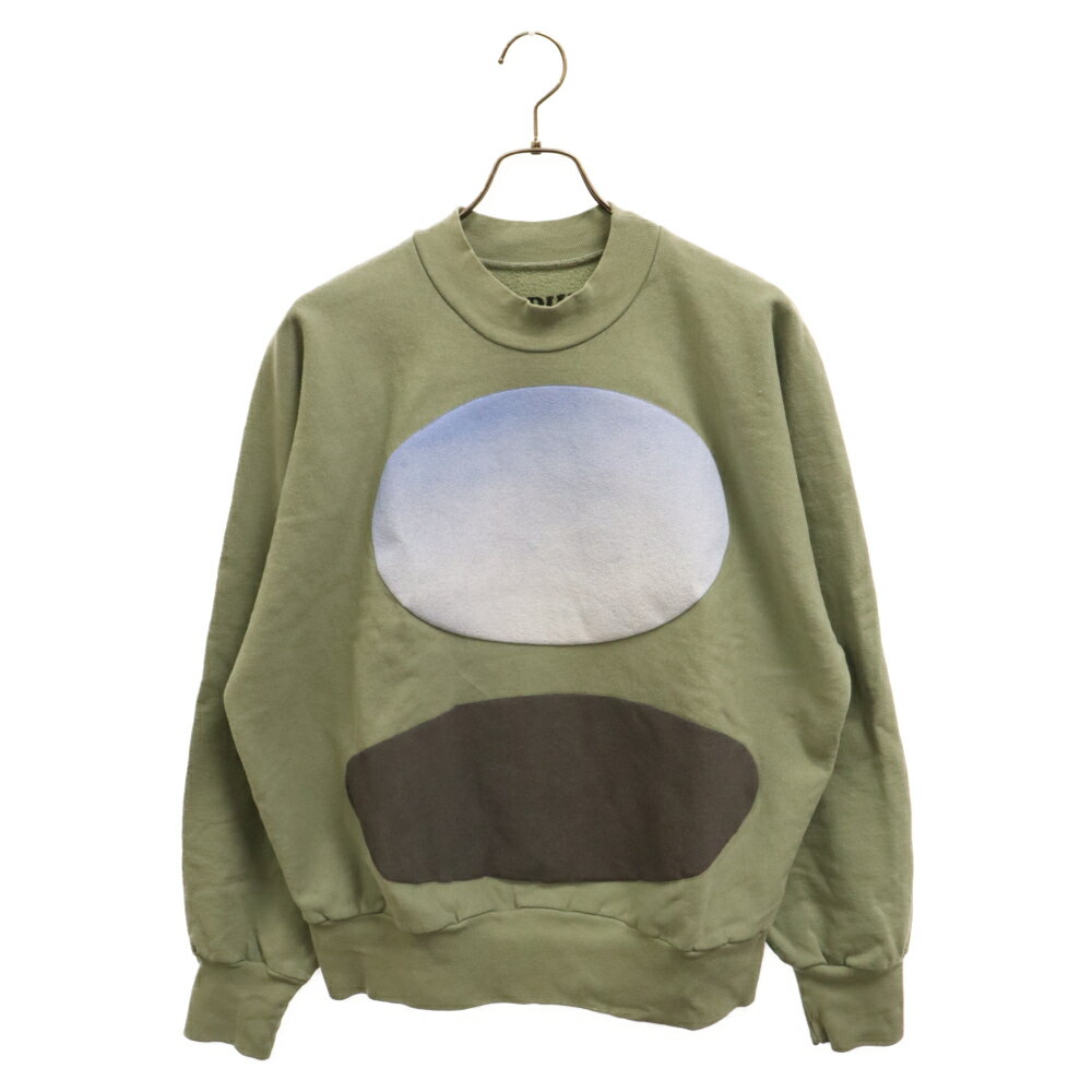 楽天ブランド買取・販売　BRINGKANYE WEST（カニエウェスト） サイズ:M Cactus Plant Flea Market CPFM for JIK CrewNeck カクタスプラントフリーマーケット クルーネックスウェット トレーナー グリーン【中古】【程度B】【カラーグリーン】【取扱店舗BRING KICKS】