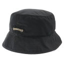 CHROME HEARTS(クロムハーツ) サイズ:LARGE 23AW Leather Cross Patch Bucket Hat レザークロスパッチ バケットハット スクロールラベル 帽子 ブラック【中古】【程度A】【カラーブラック】【取扱店舗原宿】