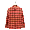 BURBERRY LONDON(バーバリーロンドン) サイズ:44 Crow multicolour Check print cotton shirt クロー マルチカラー チェック プリント コットン シャツ レディース ピンク 8002969/68E【中古】【程度A】【カラーピンク】【オンライン限定商品】