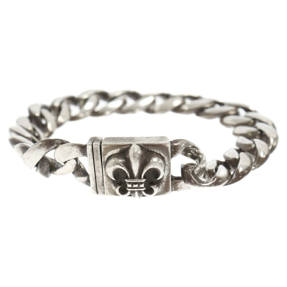 CHROME HEARTS(クロムハーツ) サイズ:18LINK BOX CLSC SML 18LINK ボックスIDクラシックスモール フレアモチーフ 18リンク シルバーブレスレット【中古】【程度B】【カラーシルバー】【取扱店舗BRING梅田茶屋町店】