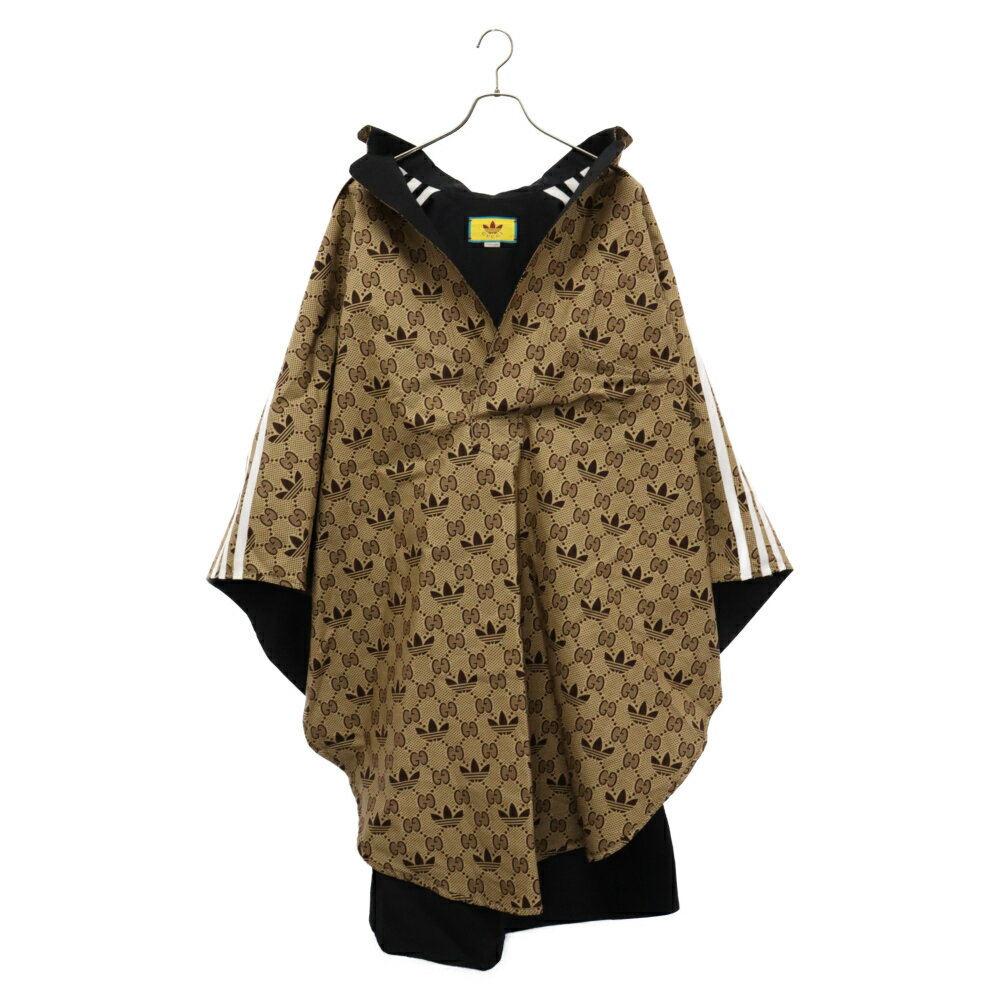 GUCCI(グッチ) サイズ:M ×adidas reversible cape coat×アディダス トレフォイルGG総柄 ケープコート ブラウン 716273【新古品/中古】【程度S】【カラーマルチカラー】【オンライン限定商品】 1