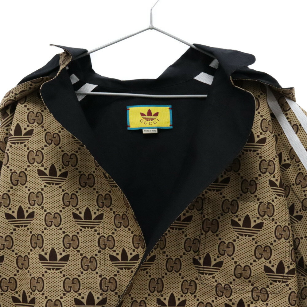 GUCCI(グッチ) サイズ:M ×adidas reversible cape coat×アディダス トレフォイルGG総柄 ケープコート ブラウン 716273【新古品/中古】【程度S】【カラーマルチカラー】【オンライン限定商品】 3