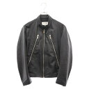 Martin Margiela(}^}WF) TCY:46 15AW 5ZIP LEATHER JACKET ̎VOC_[XU[WPbg S30AM0322 SX9007 ubNyÁzyxBzyJ[ubNzy戵XܐVhz