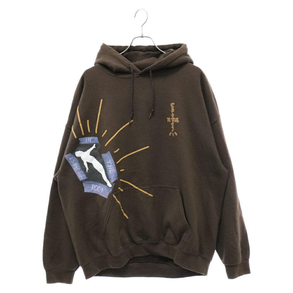 Cactus Jack(カクタスジャック) サイズ:L 19AW Highest In The Room Not For Decoding Hoodie ハイエストインザルーム ノットフォーデコーディング スウェットプルオーバーパーカー ブラウン