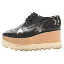 STELLA McCARTNEY(ステラマッカートニー) サイズ:37 1/2 ELYSE STAR エリス スター 厚底 ウッドソール ローカットスニーカー ブラック レディース 363998【中古】【程度B】【カラーブラック】【オンライン限定商品】