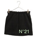 N21 numero ventuno(ヌメロ ヴェントゥーノ) サイズ:12 Logo Mark Skirt ロゴマークスカート ブラック N21607 N0154 キッズ【中古】【程度A】【カラーブラック】【オンライン限定商品】