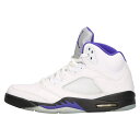 NIKE(ナイキ) サイズ:27.0cm AIR JORDAN 5 RETRO DARK CONCORD エアジョーダン5 レトロ ダークコンコルド ハイカットスニーカー ホワイト/パープル US9/27cm DD0587-141