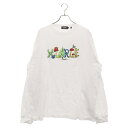 X-LARGE(エクストララージ) サイズ:XL TYPE BY NATURE タイプ バイ ネイチャー ロゴワッペン 長袖Tシャツ カットソー ホワイト 101221011011【中古】【程度B】【カラーホワイト】【オンライン限定商品】