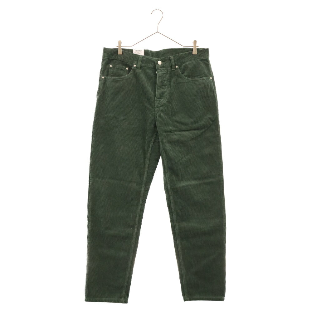 CARHARTT(カーハート)NEWEL PANT コーデュロイ ニューエルパンツ ストレートパンツ グリーン I027232 ブランド CARHARTT 品名 NEWEL PANT コーデュロイ ニューエルパンツ ストレートパンツ グリーン I027232 表記サイズ W32 サイズガイドはコチラ 実寸 ウエスト：44センチ ワタリ：29センチ 股上：29センチ 股下：74センチ 裾幅：17センチ 素材表記 画像参照/原産国：チュニジア製 カラー グリーン 商品状態 新品同様品または試着程度の使用感有り 付属品：写真に写っているものがすべてになります。 備考：- 商品番号 9024D040043※お問い合わせの際は、こちらの商品番号をお伝えいただくとスムーズです。 注意事項 ※掲載商品は実店舗等で同時販売しており、欠品になる場合がございます。 恐れ入りますがその際はキャンセルとなりますため、予めご了承くださいませ。 ※原則、お客様都合でのキャンセル・返品はお受けできません。 ≪返品について詳しくはこちらをご覧くださいませ。≫ ご利用の際はショッピングガイドを必ずご一読の上、ご購入へお進みくださいませ。 状態ランク S N 新品〜未使用品 新品未開封品になります。 S 新品同様品または試着程度の使用感があります。 A 使用感の少ない比較的状態の良い中古品になります。 B 着用感があり若干の汚れ・ダメージが見受けられる中古品になります。 C 汚れ・ダメージが多数見受けられ難がある中古品になります。 【取扱店舗】 BRING オンラインショップ TEL: 03-6455-0967 このブランドの他の商品を見る