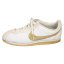 NIKE(ナイキ) サイズ:24.0cm WMNS CLASSIC CORTEZ LEATHER ウィメンズ クラシック コルテッツ レザー ローカットスニーカー ホワイト/ゴールド US7/24.0cm 807471-171【中古】【程度B】【カラーホワイト】【オンライン限定商品】