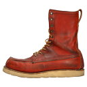 RED WING(レッド ウイング) サイズ:25.5cm 90s 22141 Irish Setter 8inch アイリッシュセッター 復刻犬タグ レースアップ レザーブーツ レッド US7.5