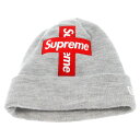 SUPREME(シュプリーム) 22AW Box Logo Beanie ボックスロゴ ニットキャップ ビーニー 帽子 グレー【中古】【程度B】【カラーグレー】【取扱店舗BRING札幌店】