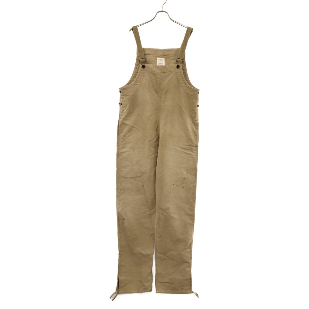 【中古】VISVIM サイズ:2 22SS OVERALLS G.CORDS ユーズド加工 オーバーオール ベージュ 0122105008012