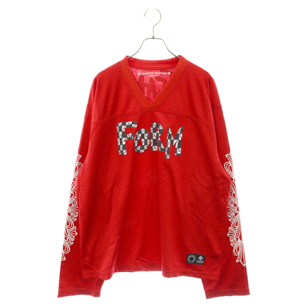 CHROME HEARTS(クロムハーツ) サイズ:L ×MATTY BOY MESH WARM UP JERSEY マッティボーイ CHロゴプリント メッシュ長袖カットソー レッド【新古品/中古】【程度S】【カラーレッド】【取扱店舗渋谷】