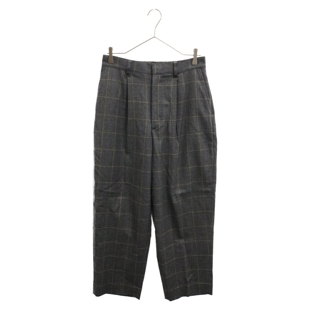 SOFTHYPHEN(\tgnCt) TCY:2 WOOL CHECK WIDE TROUSERS E[`FbN gEU[Ypc O[ MGMFP221127yVÕi/ÁzyxSzyJ[O[zyIC菤iz