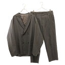 POLYPLOID(ポリプロイド)DOUBLE BREASTED SUIT JACKET PANTS ダブルブレスト ウール テーラードジャケット 1タック ウールトラウザーパンツ セットアップ グレー 03-B-05 ブランド POLYP...