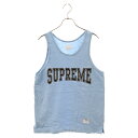 SUPREME(シュプリーム) サイズ:S 15SS Collegiate Tank Top カレッジ ロゴプリント タンクトップ ブルー【中古】【程度B】【カラーブルー】【オンライン限定商品】