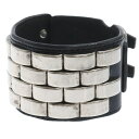 UNDERCOVER ISM(アンダーカバーイズム) 08年製×RATS Studs Leather Bangle ラッツ スタッズ レザーバングル ブレスレット ブラック/シルバー【中古】【程度A】【カラーブラック】【オンライン限定商品】