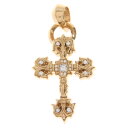 CHROME HEARTS(クロムハーツ) 22K FILIG CROSS-XSM P D フィリグリークロスXS PAVEダイヤ ゴールドネックレストップ【中古】【程度A】【カラーゴールド】【取扱店舗BRINGアメリカ村店】