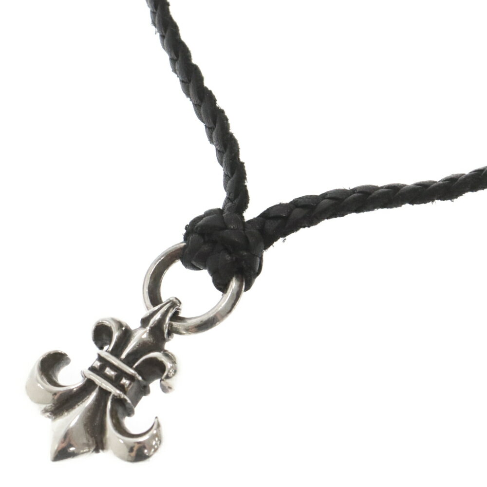 CHROME HEARTS(クロムハーツ) BS FLUER BSフレアチャーム W レザーブレイド ネックレス ペンダント シルバー【中古】【程度B】【カラーシルバー】【取扱店舗OneStyle原宿店】