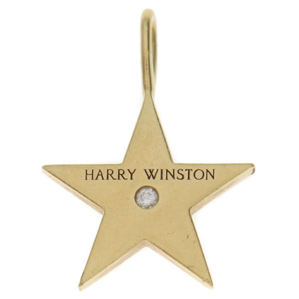 HARRY WINSTON(ハリーウィンストン) スターチャーム 1PAVEダイヤ ネックレストップ ペンダント K18YG ゴールド