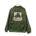 X-LARGE(エクストララージ) サイズ:L EMBROIDERY OG COACHES JACKET エンブロイダリー コーチジャケット カーキ 01193507【中古】【程度B】【カラーグリーン】【取扱店舗BRING THRIFT CLOSET】