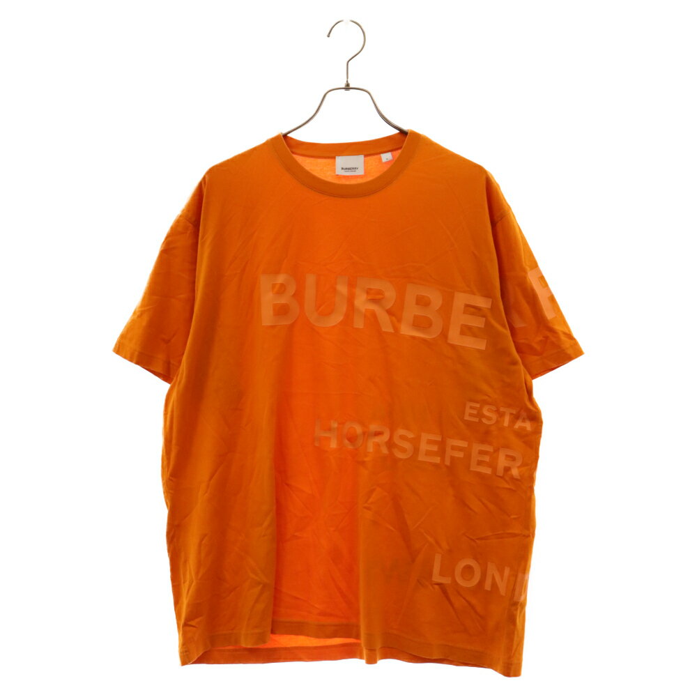 BURBERRY(バーバリー) サイズ:M Hoeseferry Logo Tee ホースフェリー ロゴ 半袖Tシャツ オレンジ 8040692【中古】【程度A】【カラーオレンジ】【取扱店舗BRING心斎橋店】