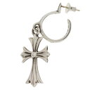 CHROME HEARTS(クロムハーツ) TINY CH CROSS/タイニーCHクロスフープピアス シルバー【中古】【程度B】【カラーシルバー】【取扱店舗BRING福岡天神店】