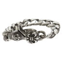 CHROME HEARTS(クロムハーツ) サイズ:13LINK クラシックリンククリップ BSフレアモチーフシルバーブレスレット 13LINK オールド【中古】【程度B】【カラーシルバー】【取扱店舗BRING福岡天神店】