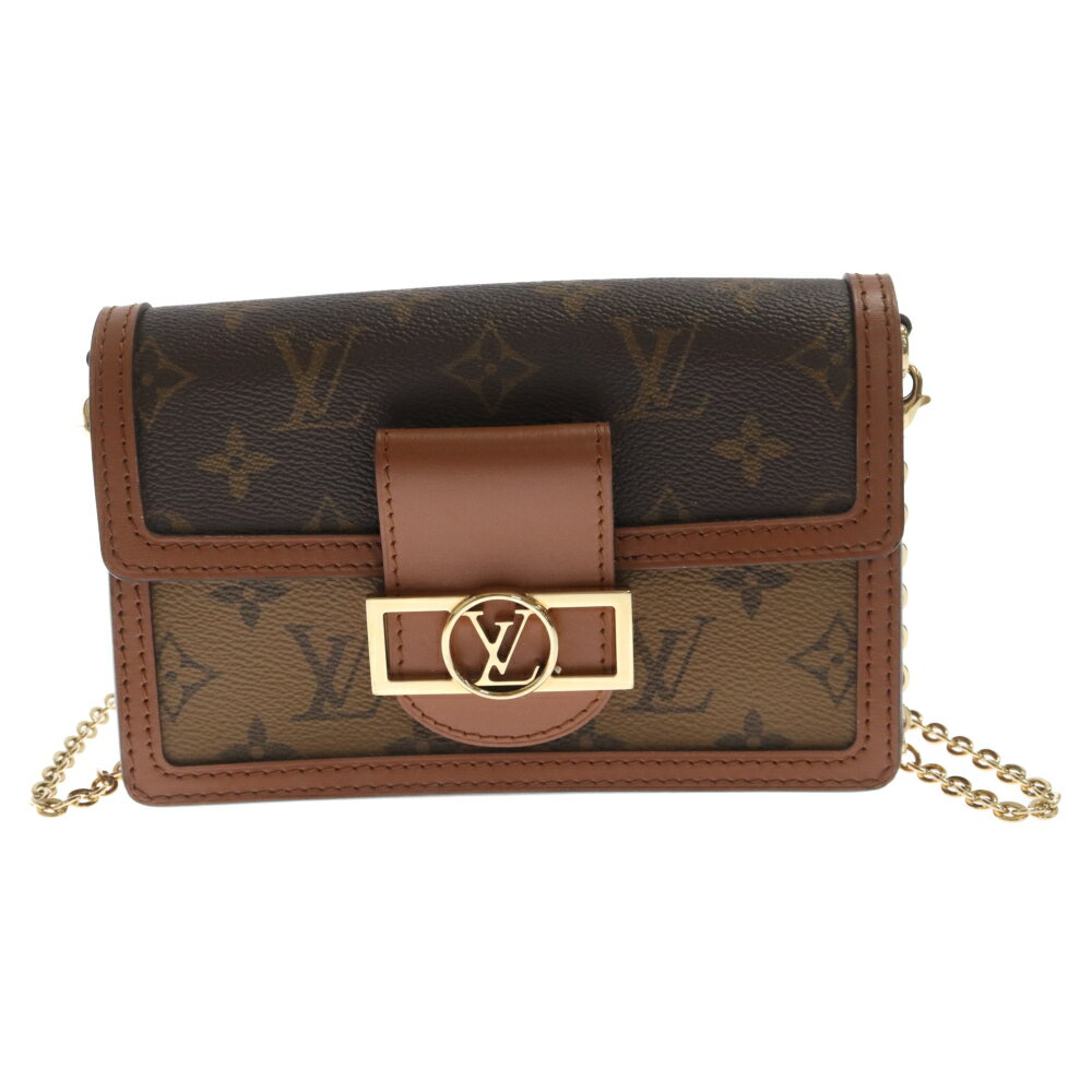 LOUIS VUITTON(ルイヴィトン) ポルトフォイユドーフィーヌ モノグラム チェーン ショルダーバッグ ブラック M68746 RFID【中古】【程度A】【カラーブラウン】【取扱店舗渋谷】