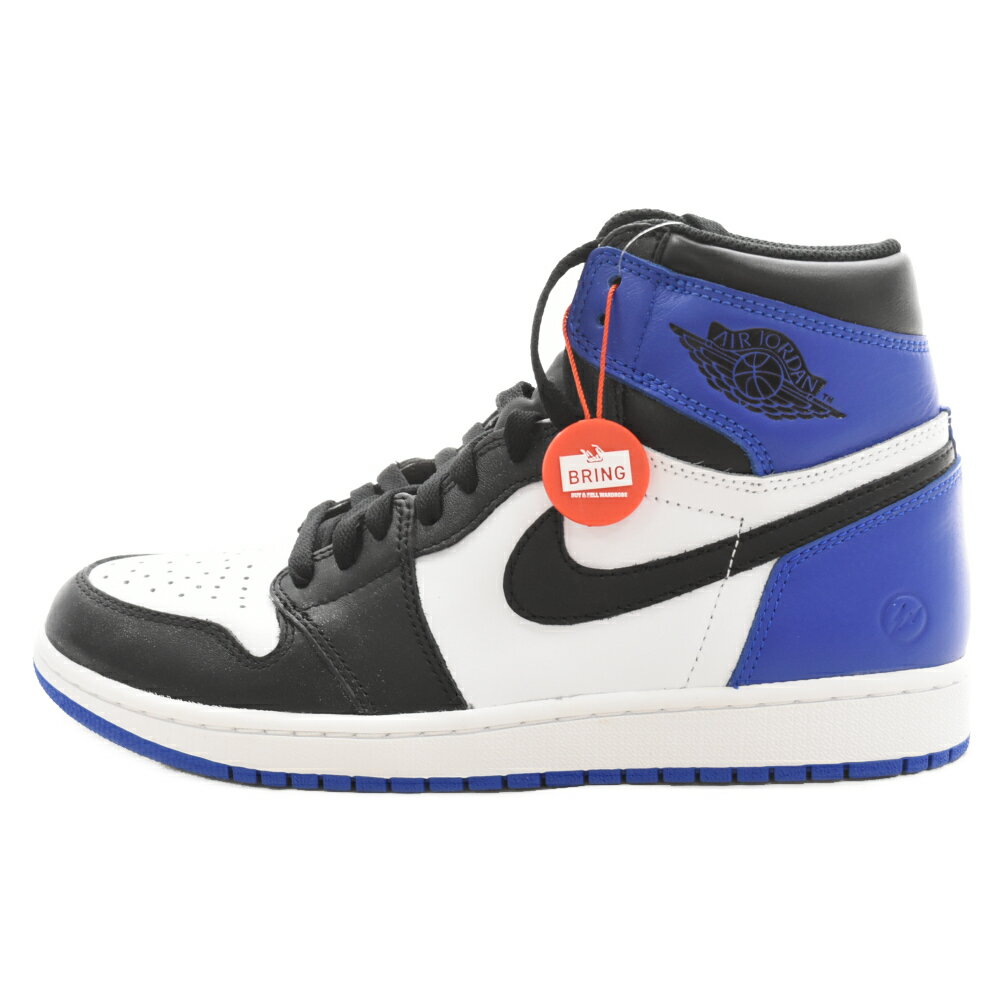 NIKE(ナイキ) サイズ:28.0cm ×fragment design AIR JORDAN 1 RETRO HIGH OG フラグメントデザイン エアジョーダン1 レトロ ハイカットスニーカー ブラック/ブルー 716371-040 US10/28.0cm【新古品/中古】【程度S】【カラーブラック】【取扱店舗BRING福岡天神店】