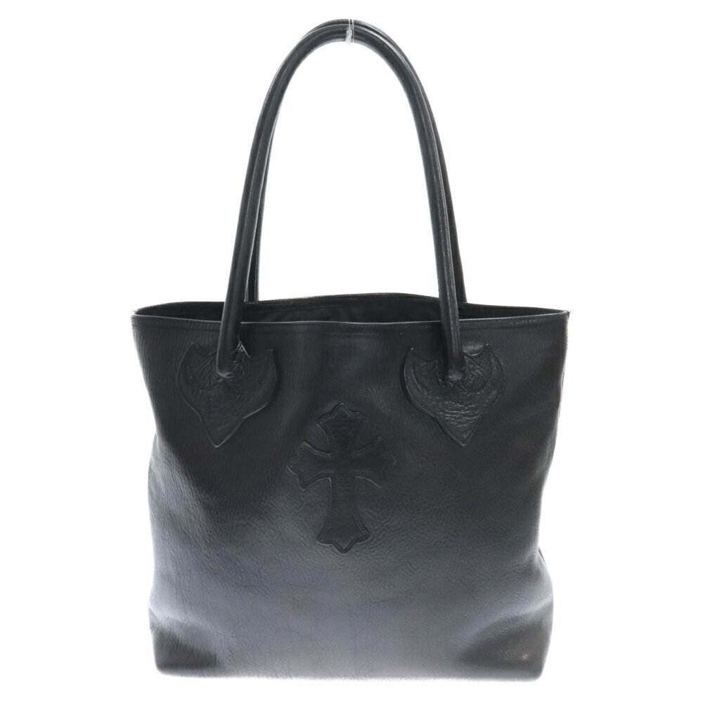 CHROME HEARTS(クロムハーツ) FS TOTE FSトート クロスパッチ付きレザートートバッグ【中古】【程度B】【カラーブラック】【取扱店舗BRING梅田茶屋町店】