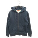 SUPREME(シュプリーム) サイズ:S 11AW Hood Logo Thermal Zip Up Hoodie フードロゴサーマルジップアップパーカー ネイビー【中古】【程度B】【カラーネイビー】【取扱店舗原宿】